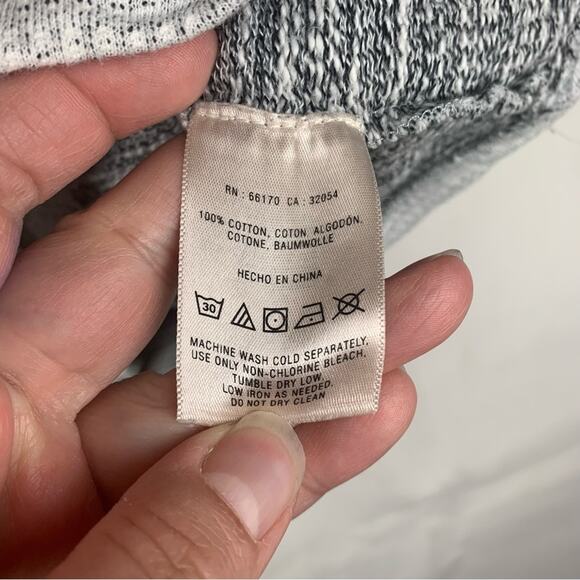 Edme + Esyltte women's large gray mini dress anthropologie white casual cap crew - Picture 6 of 9